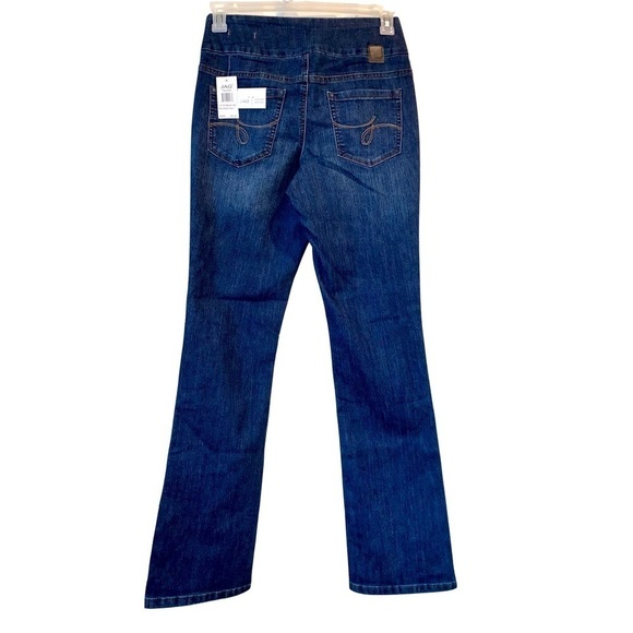 JAG Jeans Hi Rise Boot Leg 5 Pocket Design Faux Zipper Pull-on Closure Size 4 - Picture 2 of 11